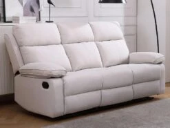 Canapé 3 Places Relax En Tissu Beige LANA 23 Canapé 3 Places Relax En Tissu Beige LANA -Deco.fr Soldes Boutique canape 11344979