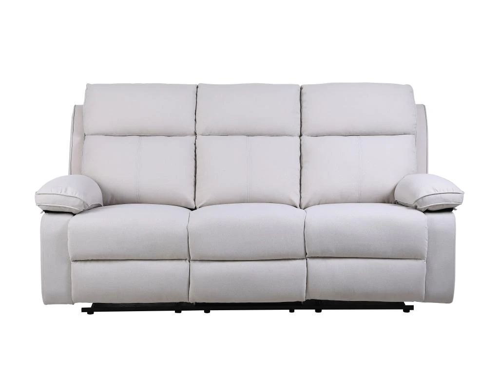 Canapé 3 Places Relax En Tissu Beige LANA 3 Canapé 3 Places Relax En Tissu Beige LANA – Image 3