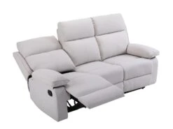 Canapé 3 Places Relax En Tissu Beige LANA 16 Canapé 3 Places Relax En Tissu Beige LANA -Deco.fr Soldes Boutique canape 11344987