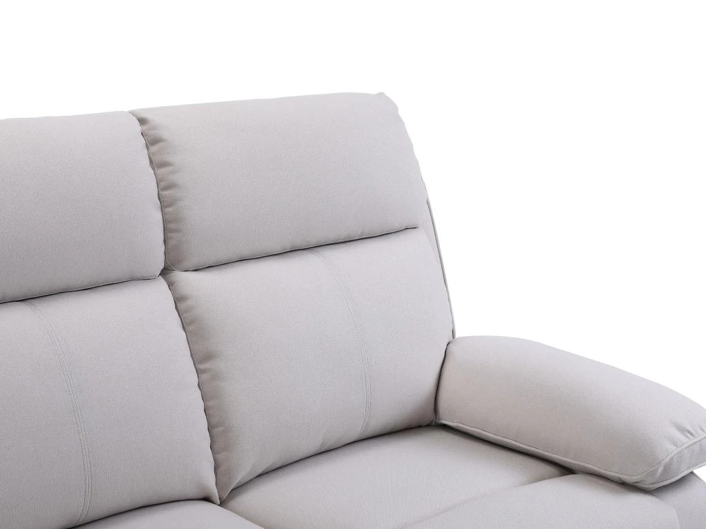 Canapé 3 Places Relax En Tissu Beige LANA 11 Canapé 3 Places Relax En Tissu Beige LANA – Image 11