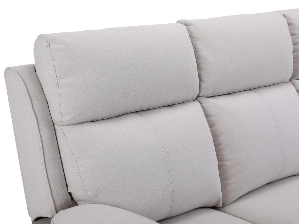 Canapé 3 Places Relax En Tissu Beige LANA 7 Canapé 3 Places Relax En Tissu Beige LANA – Image 7