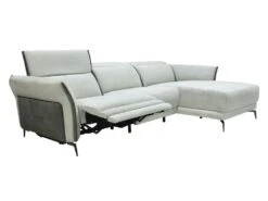 Canapé D'angle Droit Relax électrique En Tissu Gris Clair Et Gris Anthracite GERALDINE 19 Canapé D'angle Droit Relax électrique En Tissu Gris Clair Et Gris Anthracite GERALDINE -Deco.fr Soldes Boutique canape 11576043