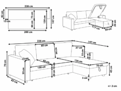 Canapé Angle Gauche Convertible 3 Places En Tissu Beige Et Marron TAMPERE -Deco.fr Soldes Boutique canape 11787891