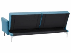 Canapé Convertible 3 Places En Tissu Bleu LUCAN -Deco.fr Soldes Boutique canape 11814493