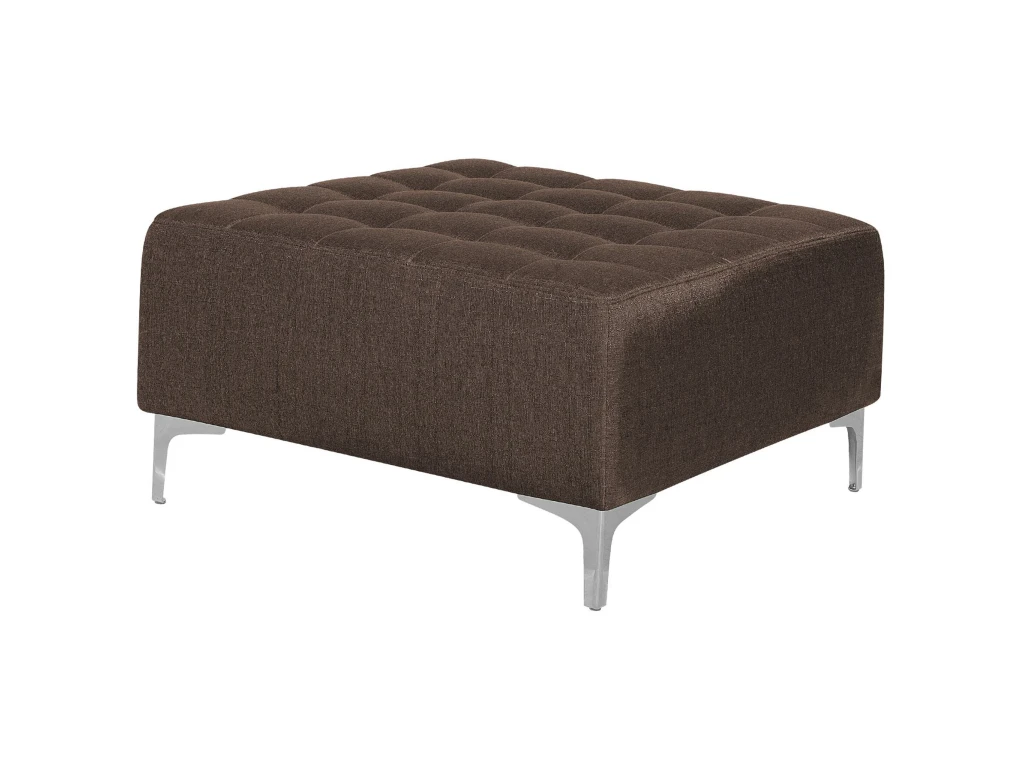 Canapé Angle Droite Convertible En Tissu Marron Foncé 4 Places Avec Pouf ABERDEEN 7 Canapé Angle Droite Convertible En Tissu Marron Foncé 4 Places Avec Pouf ABERDEEN – Image 7