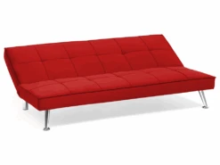 Canapé Convertible 3 Places En Tissu Rouge HASLE 15 Canapé Convertible 3 Places En Tissu Rouge HASLE -Deco.fr Soldes Boutique canape 11921919 1