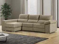 Canapé D'angle Gauche Relax électrique Avec Têtières En Tissu Beige DIDIUS -Deco.fr Soldes Boutique canape 11941933