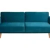 Canapé 3 Places Velours Convertible Jack Atmosphera - Bleu Canard -Deco.fr Soldes Boutique canape 12283207