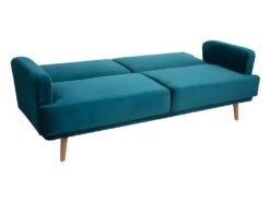 Canapé 3 Places Velours Convertible Jack Atmosphera - Bleu Canard 8 Canapé 3 Places Velours Convertible Jack Atmosphera - Bleu Canard -Deco.fr Soldes Boutique canape 12283213