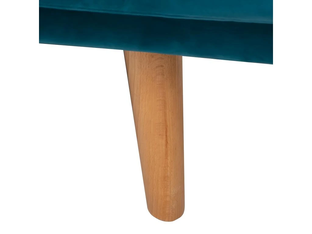 Canapé 3 Places Velours Convertible Jack Atmosphera - Bleu Canard 5 Canapé 3 Places Velours Convertible Jack Atmosphera - Bleu Canard – Image 5