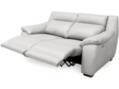 Canapé 2 Places Avec 2 Relax En 100% Tout Cuir épais Luxe Italien - 2 Relax électriques, Blanc Cassé. BERN -Deco.fr Soldes Boutique canape 12304929