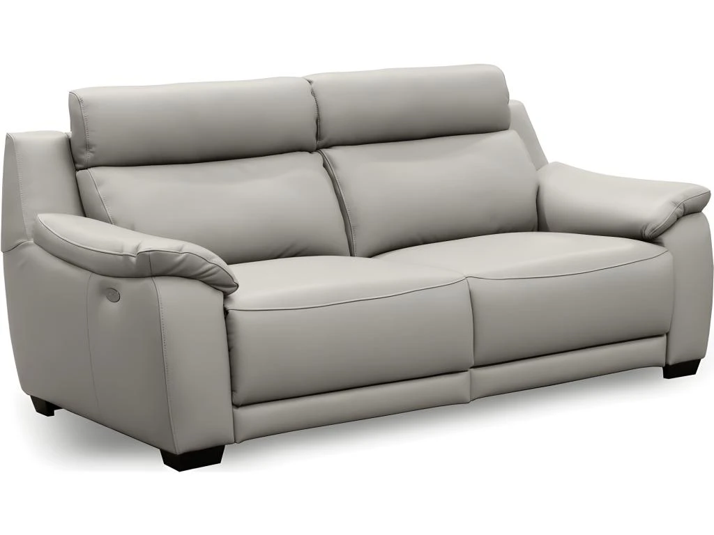 Canapé 3 Places Avec 2 Relax En 100% Tout Cuir épais Luxe Italien - 2 Relax électriques, Gris Clair. BERN 6 Canapé 3 Places Avec 2 Relax En 100% Tout Cuir épais Luxe Italien - 2 Relax électriques, Gris Clair. BERN – Image 6