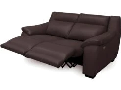 Canapé 2 Places Avec 2 Relax En 100% Tout Cuir épais Luxe Italien - 2 Relax électriques, Chocolat CLAIR. BERN -Deco.fr Soldes Boutique canape 12304953