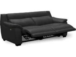 Canapé 3 Places Avec 2 Relax En 100% Tout Cuir épais Luxe Italien - 2 Relax électriques, Noir- BERN -Deco.fr Soldes Boutique canape 12305013