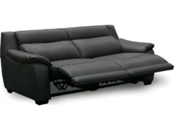 Canapé 3 Places Avec 2 Relax En 100% Tout Cuir épais Luxe Italien - 2 Relax électriques, Anthracite. BERN -Deco.fr Soldes Boutique canape 12305053