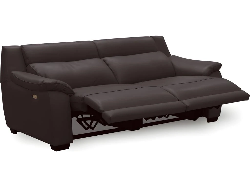 Canapé 3 Places Avec 2 Relax En 100% Tout Cuir épais Luxe Italien - 2 Relax électriques, Chocolat CLAIR. BERN 2 Canapé 3 Places Avec 2 Relax En 100% Tout Cuir épais Luxe Italien - 2 Relax électriques, Chocolat CLAIR. BERN – Image 2