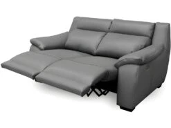 Canapé 2 Places Avec 2 Relax En 100% Tout Cuir épais Luxe Italien - 2 Relax électriques, Gris Foncé. BERN -Deco.fr Soldes Boutique canape 12305071