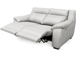 Canapé 3 Places Avec 2 Relax En 100% Tout Cuir épais Luxe Italien - 2 Relax électriques, Blanc Cassé. BERN -Deco.fr Soldes Boutique canape 12305095