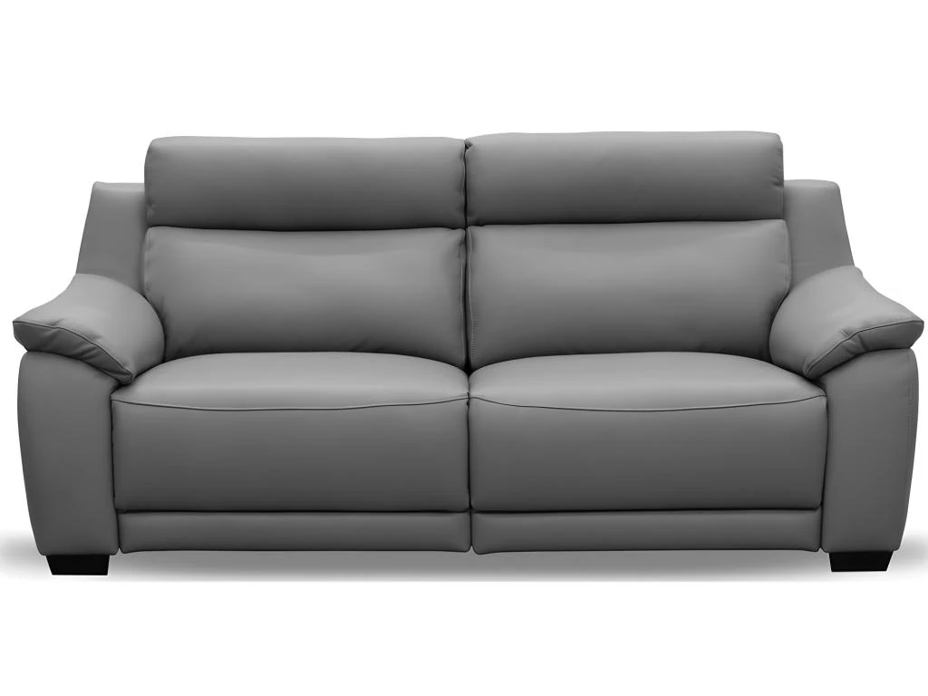 Canapé 3 Places Avec 2 Relax En 100% Tout Cuir épais Luxe Italien - 2 Relax électriques, Gris Foncé- BERN 2 Canapé 3 Places Avec 2 Relax En 100% Tout Cuir épais Luxe Italien - 2 Relax électriques, Gris Foncé- BERN – Image 2