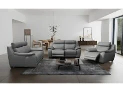 Canapé 3 Places Avec 2 Relax En 100% Tout Cuir épais Luxe Italien - 2 Relax électriques, Gris Foncé- BERN 11 Canapé 3 Places Avec 2 Relax En 100% Tout Cuir épais Luxe Italien - 2 Relax électriques, Gris Foncé- BERN -Deco.fr Soldes Boutique canape 12305279