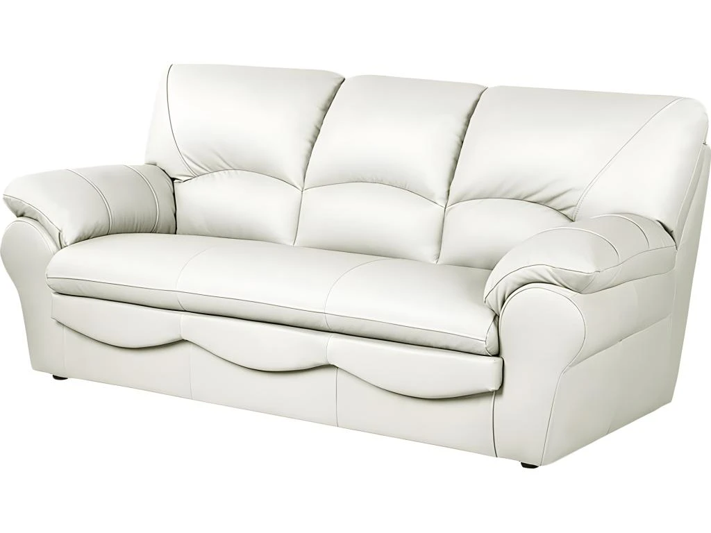 Canapé 3 Places En 100% Tout Cuir Italien Vachette OSATIS, Couleur Ivoire 2 Canapé 3 Places En 100% Tout Cuir Italien Vachette OSATIS, Couleur Ivoire – Image 2