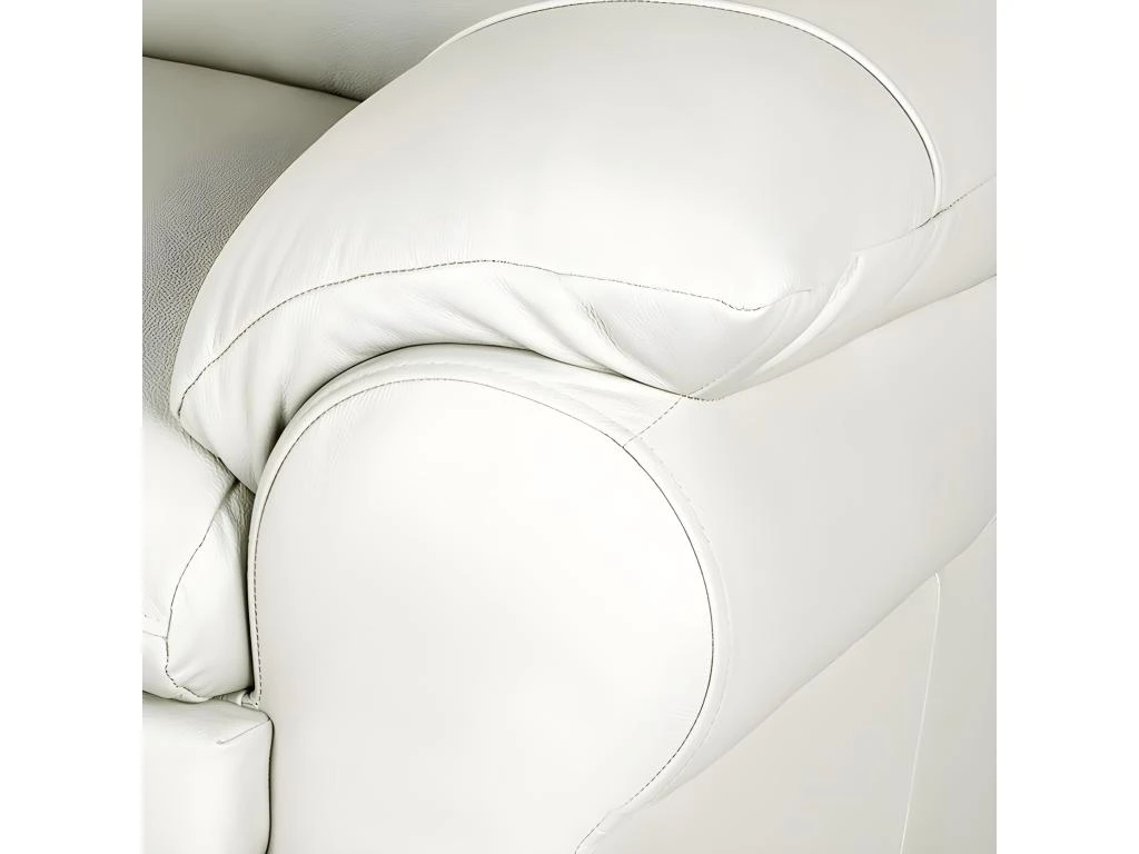 Canapé 3 Places En 100% Tout Cuir Italien Vachette OSATIS, Couleur Ivoire 6 Canapé 3 Places En 100% Tout Cuir Italien Vachette OSATIS, Couleur Ivoire – Image 6