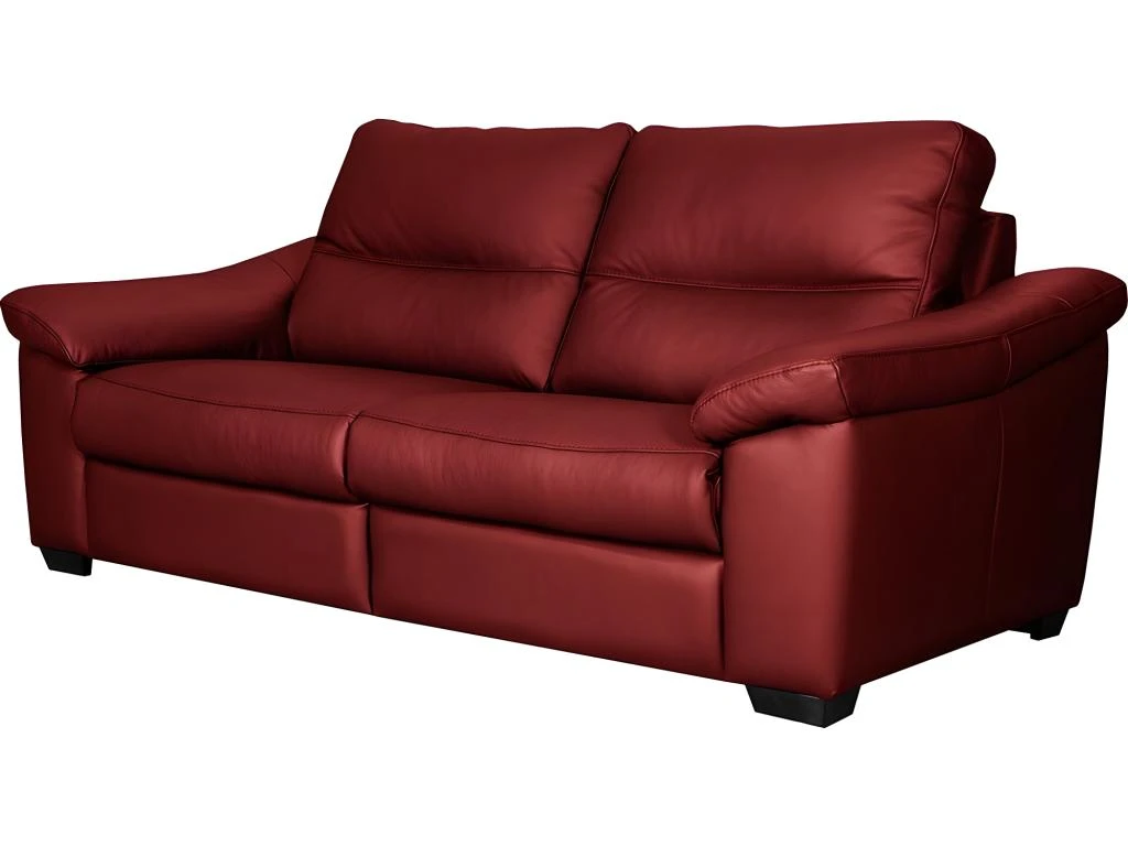 Canapé 3 Places En 100% Tout Cuir épais Italien Vachette HAMBOURG, Couleur Rouge Foncé 3 Canapé 3 Places En 100% Tout Cuir épais Italien Vachette HAMBOURG, Couleur Rouge Foncé – Image 3