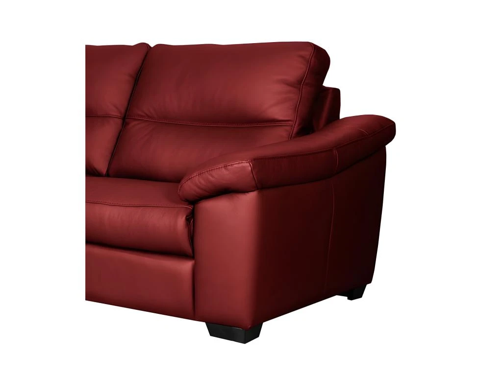 Canapé 3 Places En 100% Tout Cuir épais Italien Vachette HAMBOURG, Couleur Rouge Foncé 4 Canapé 3 Places En 100% Tout Cuir épais Italien Vachette HAMBOURG, Couleur Rouge Foncé – Image 4