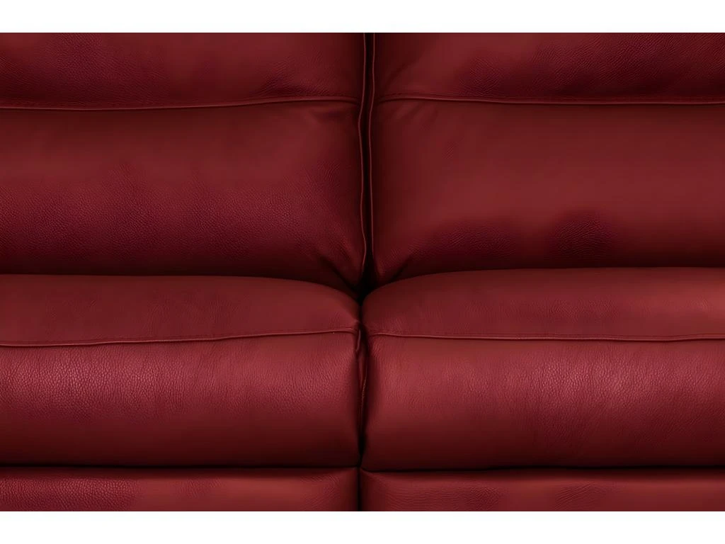 Canapé 3 Places En 100% Tout Cuir épais Italien Vachette HAMBOURG, Couleur Rouge Foncé 5 Canapé 3 Places En 100% Tout Cuir épais Italien Vachette HAMBOURG, Couleur Rouge Foncé – Image 5