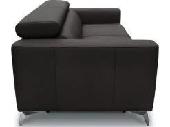 Canapé 3 Places Convertible En Cuir Italien De Luxe MOVIDA, Noir -Deco.fr Soldes Boutique canape 12328629