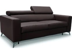 Canapé 3 Places Convertible En Cuir Italien De Luxe MOVIDA, Chocolat 7 Canapé 3 Places Convertible En Cuir Italien De Luxe MOVIDA, Chocolat -Deco.fr Soldes Boutique canape 12328639