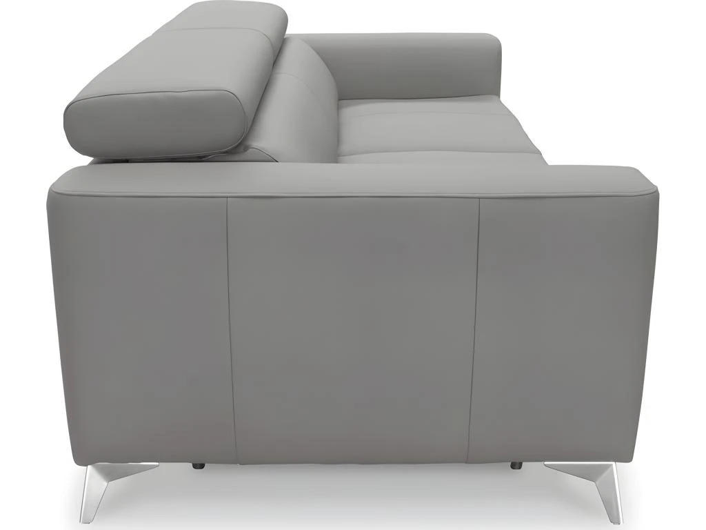 Canapé 3 Places Convertible En Cuir Italien De Luxe MOVIDA, Gris Clair 4 Canapé 3 Places Convertible En Cuir Italien De Luxe MOVIDA, Gris Clair – Image 4