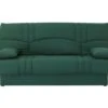 Banquette Clic Clac 3 Places - Tissu Vert Foret - Style Contemporain - L 190 X P 92 Cm - DREAM