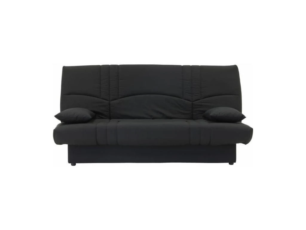 DREAM Banquette Clic Clac 3 Places - Tissu Noir - Slyle Contemporain - L 190 X P 92 Cm 1 DREAM Banquette Clic Clac 3 Places - Tissu Noir - Slyle Contemporain - L 190 X P 92 Cm