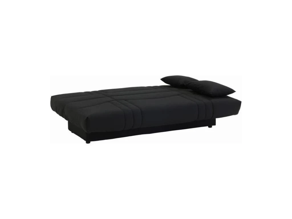 DREAM Banquette Clic Clac 3 Places - Tissu Noir - Slyle Contemporain - L 190 X P 92 Cm 2 DREAM Banquette Clic Clac 3 Places - Tissu Noir - Slyle Contemporain - L 190 X P 92 Cm – Image 2
