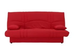 DREAM Banquette Clic Clac 3 Places - Tissu Rouge - Slyle Contemporain - L 190 X P 92 Cm