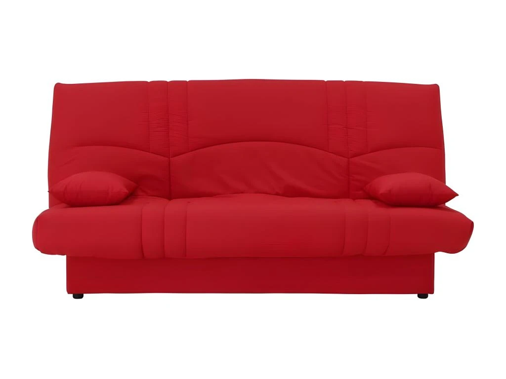 DREAM Banquette Clic Clac 3 Places - Tissu Rouge - Slyle Contemporain - L 190 X P 92 Cm 1 DREAM Banquette Clic Clac 3 Places - Tissu Rouge - Slyle Contemporain - L 190 X P 92 Cm