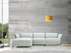 Canapé D'angle Gauche Relax électrique En Tissu Gris Clair Et Gris Anthracite GERALDINE