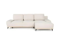 Canape Dangle Convertible Droit 4 Places - Tissu Campsay Beige - L 283 X P 164 X H 73 Cm - MINIMAX