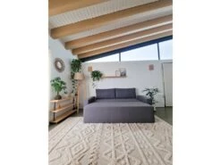 Canapé-lit CLOUD Gris Clair Convertible En Lit, Bahut. Système D'ouverture Coulissante.225x92x92cm. -Deco.fr Soldes Boutique canape 12435175