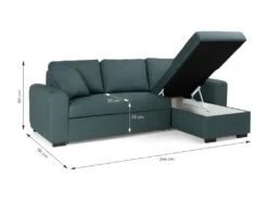 Canapé D'angle Convertible Réversible - Tissu Vert - HAMILTON -Deco.fr Soldes Boutique canape 12495945