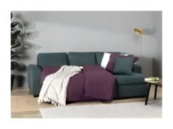 Canapé D'angle Convertible Réversible - Tissu Vert - HAMILTON -Deco.fr Soldes Boutique canape 12495947