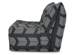 Banquette BZ - Tissu Chevrons A111 - Couchage 138 X 188 X 12 Cm - Blanc Et Noir -Deco.fr Soldes Boutique canape 12497595