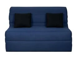 DUNLOPILLO Banquette BZ - Tissu Marine + 2 Coussins Noir - L 140 X P 99 X H 98 Cm - Made In France - ALICE