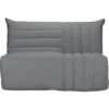 BULTEX Banquette BZ BECCI 3 Places - L 142 X P 101 Cm - Tissu Gris