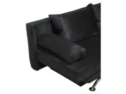 Banquette Convertible TEIJO 3 Places - Tissu Noir - Contemporain - L187 X P 91 X H 82 Cm -Deco.fr Soldes Boutique canape 12511293