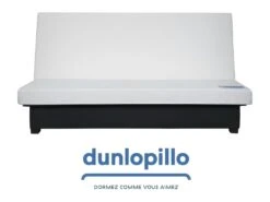 DUNLOPILLO Banquette Clic Clac - Tissu Taupe + 2 Coussins Noir - L 194 X P 98 X H 102 Cm - Made In France - ALEX -Deco.fr Soldes Boutique canape 12524371