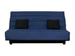 Banquette Clic Clac Dunlopillo- Tissu Marine + 2 Coussins Noir - L 194 X P 98 X H 102 Cm - ALEX