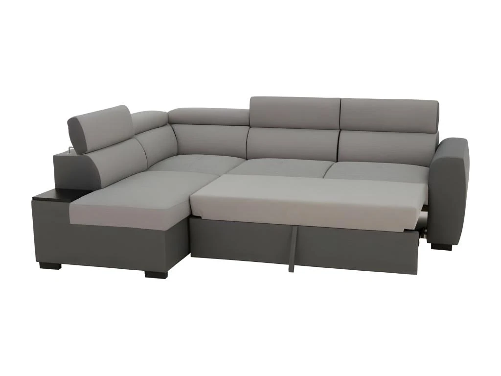 Canapé D'angle Convertible 4 Places - Tissu Anthracite/gris - KELIO 4 Canapé D'angle Convertible 4 Places - Tissu Anthracite/gris - KELIO – Image 4