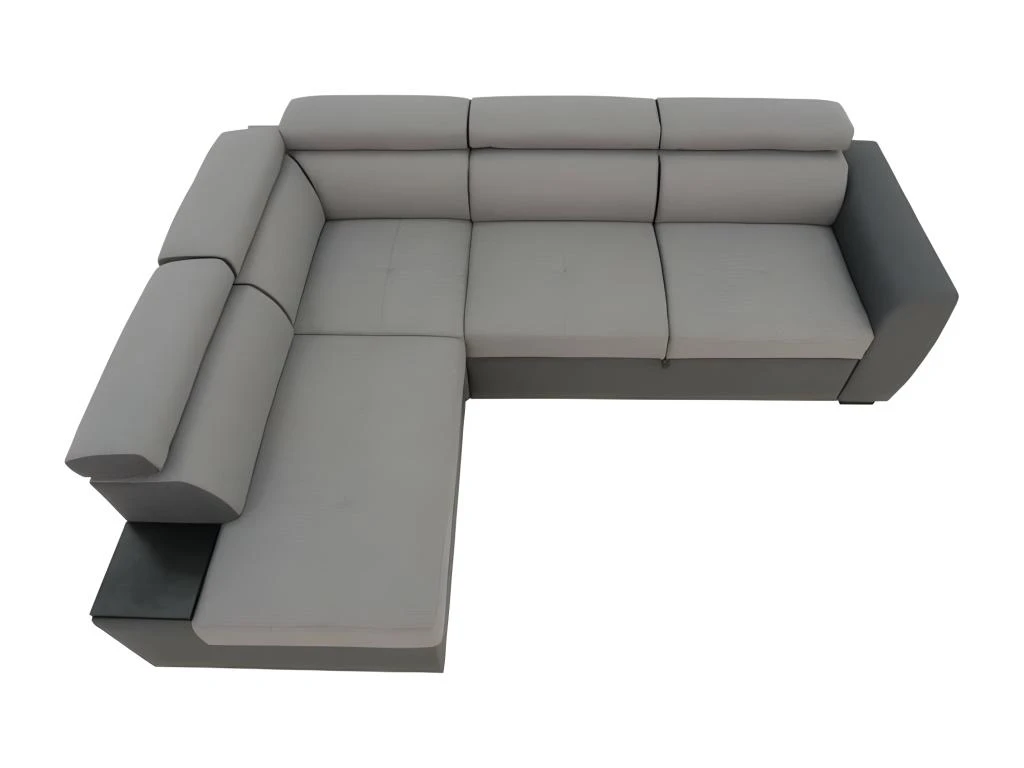 Canapé D'angle Convertible 4 Places - Tissu Anthracite/gris - KELIO 5 Canapé D'angle Convertible 4 Places - Tissu Anthracite/gris - KELIO – Image 5